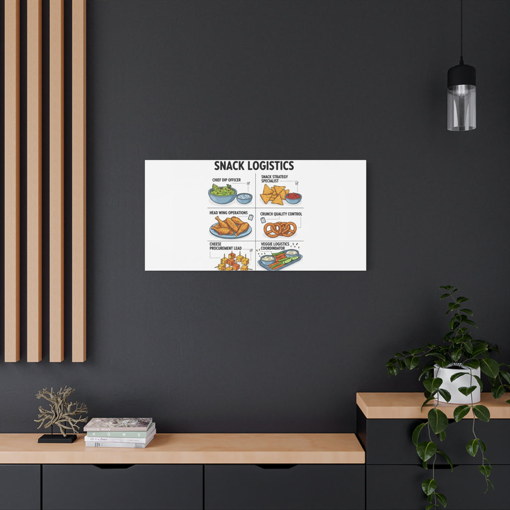 Game Day Snack Logistics Canvas, Dip Strategist Poster | Game Day Blueprint