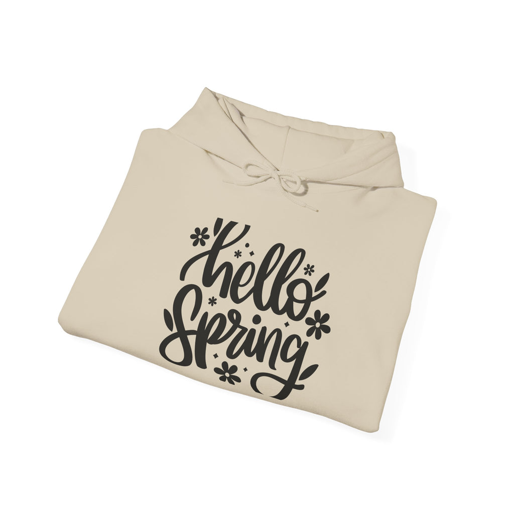 Hello Spring Hoodie - Floral Script Springtime Pullover