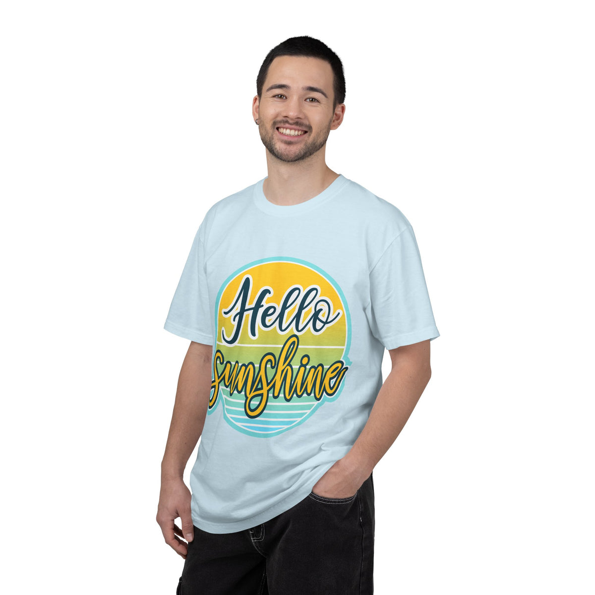 Hello Sunshine T-Shirt — Retro Sun Graphic Tee for Bright, Sunny Vibes