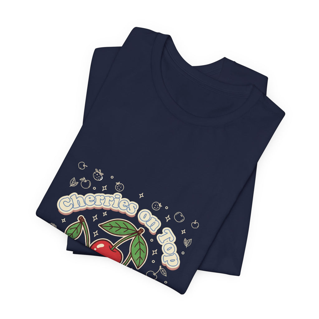Cherries on Top Tee | Cherry Design Shirt, Retro Kawaii Fruit Graphic