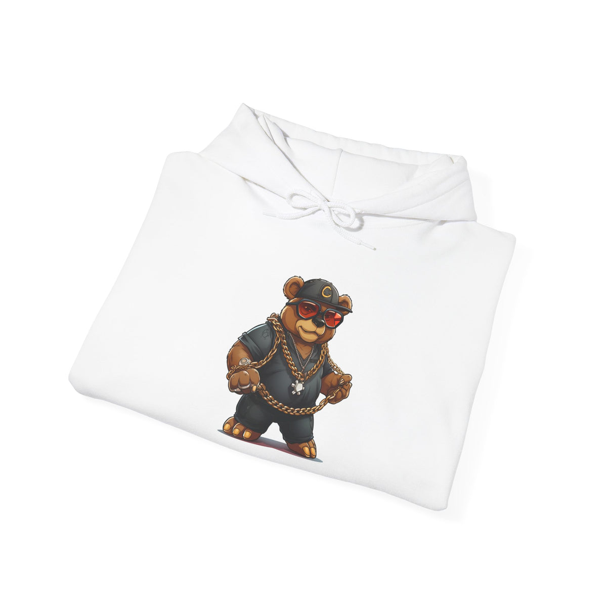 Bear Biker Hoodie — Vintage Cool Motorcycle Bear Graphic Sweatshirt