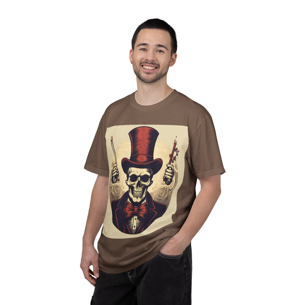 Skull Magician T-Shirt — Vintage Top Hat Skeleton Graphic Tee