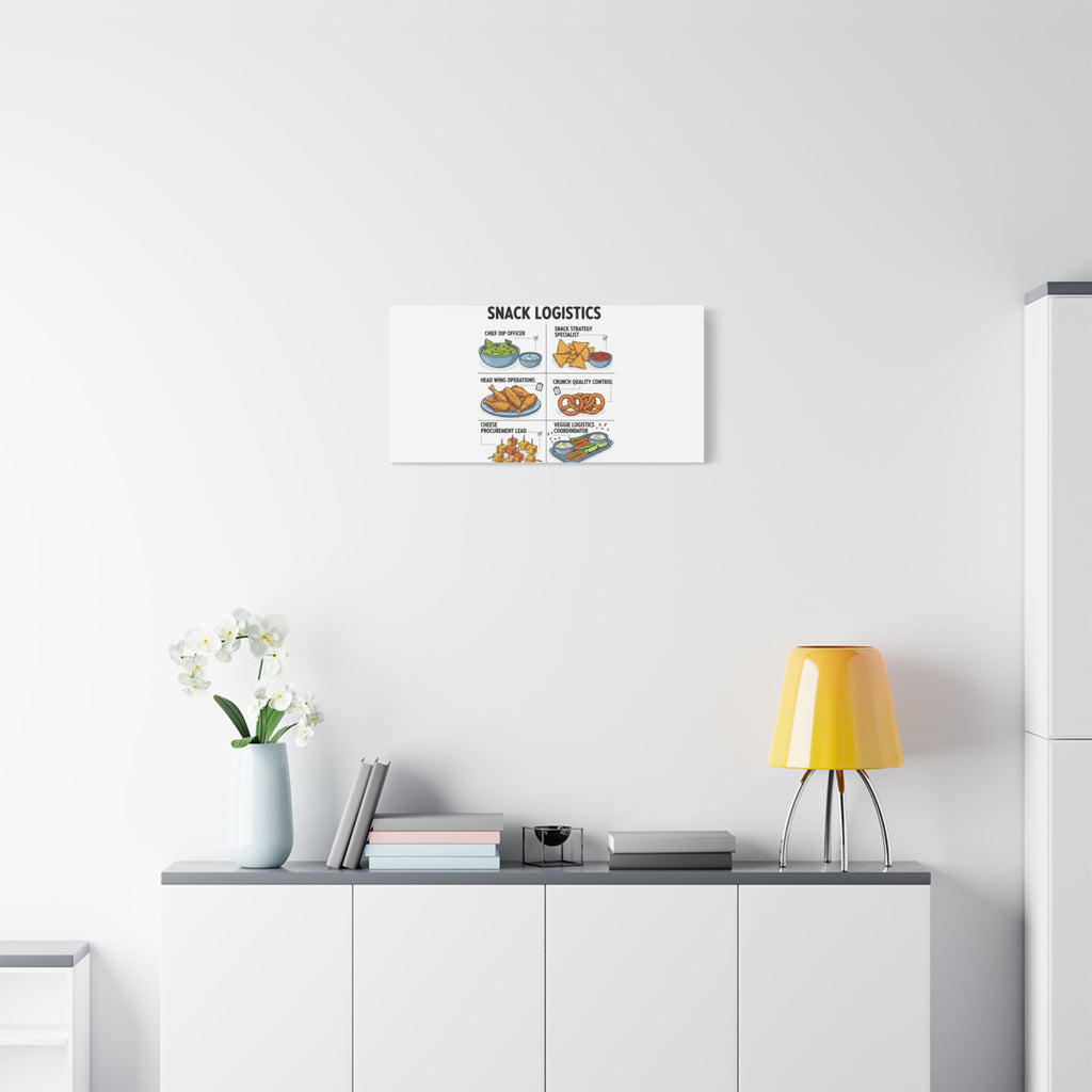 Game Day Snack Logistics Canvas, Dip Strategist Poster | Game Day Blueprint