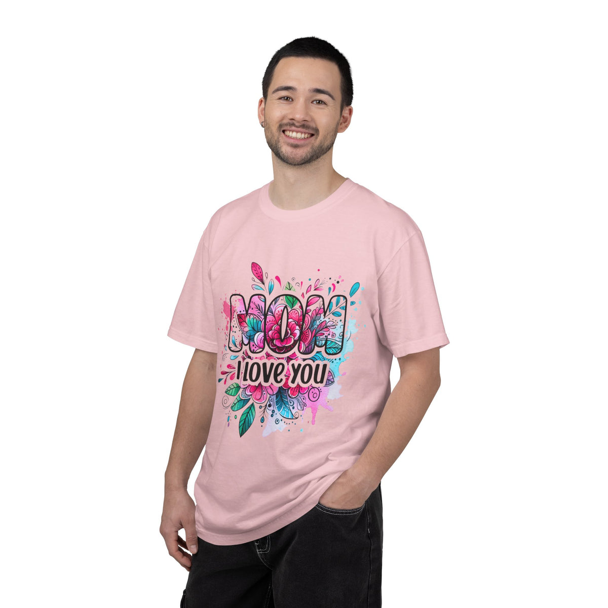 Mom I Love You Floral Watercolor T-Shirt — Mother's Day Gift