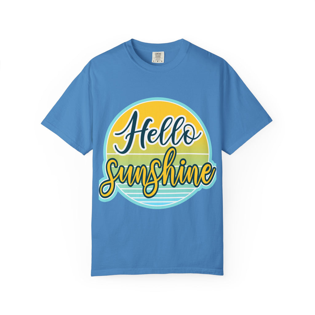Hello Sunshine T-Shirt — Retro Sun Graphic Tee for Bright, Sunny Vibes