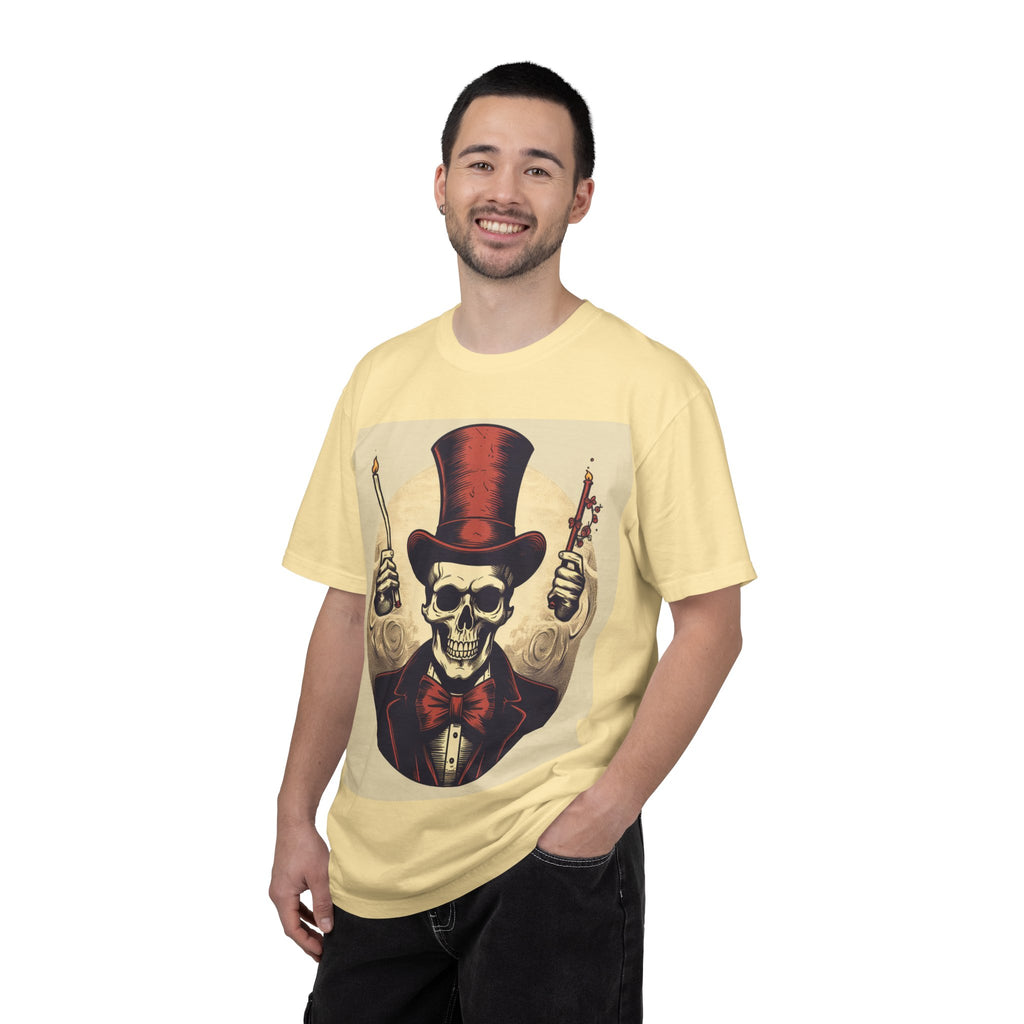 Skull Magician T-Shirt — Vintage Top Hat Skeleton Graphic Tee