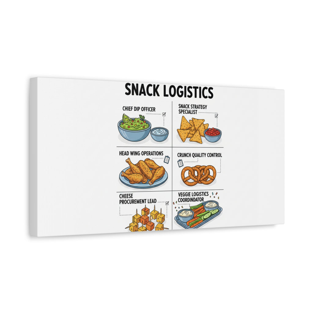 Game Day Snack Logistics Canvas, Dip Strategist Poster | Game Day Blueprint