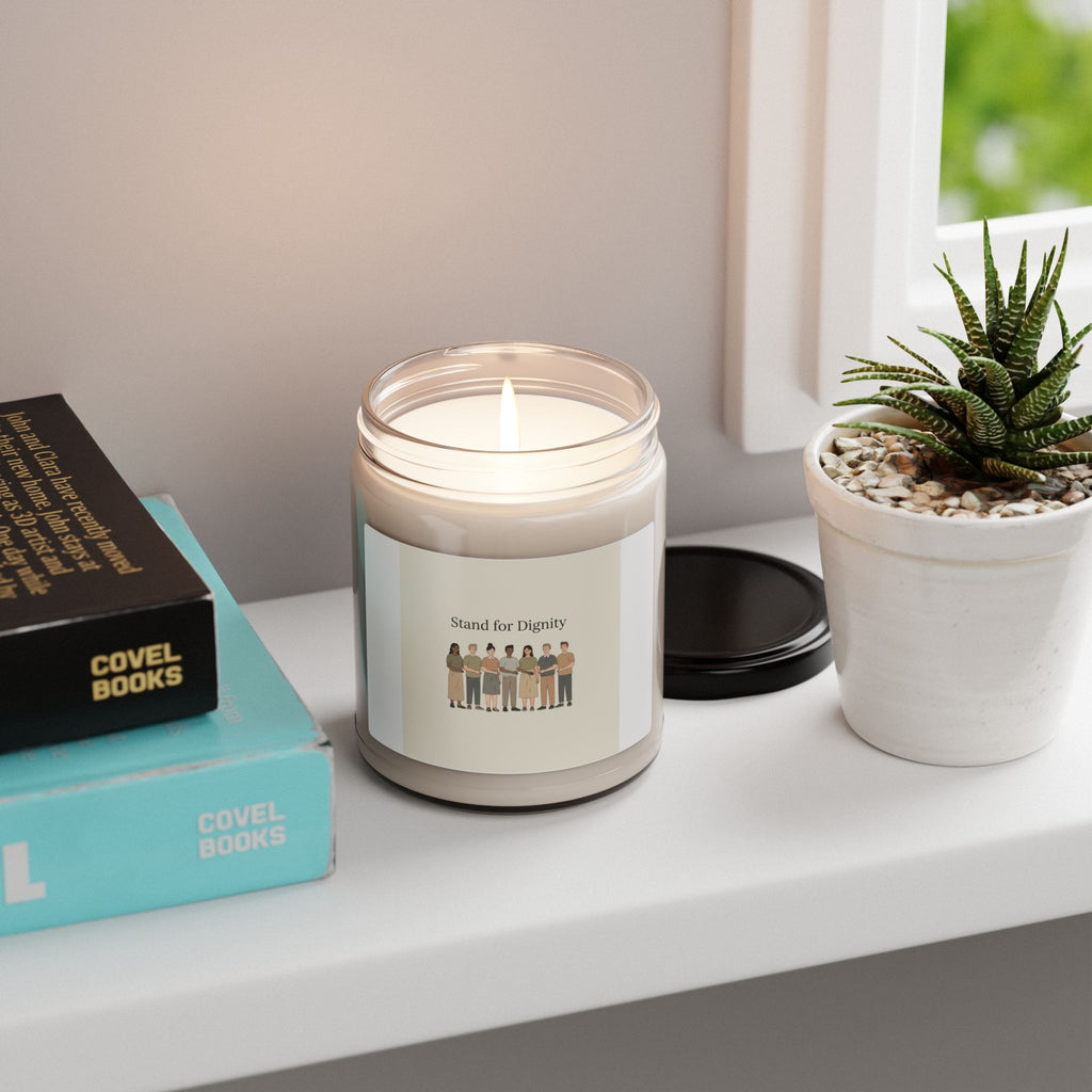 Stand for Dignity Candle, Soy Jar | Unity, Human Dignity Statement