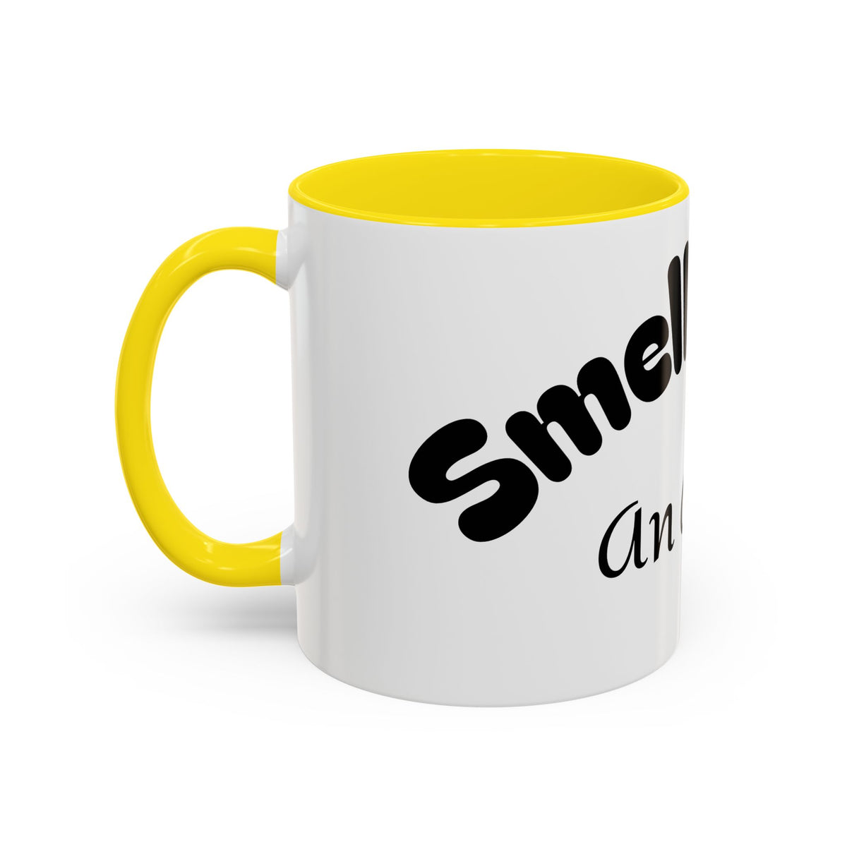Funny Coffee Mug "Smells Like An Alibi" — Novelty Accent Mug (11/15oz)