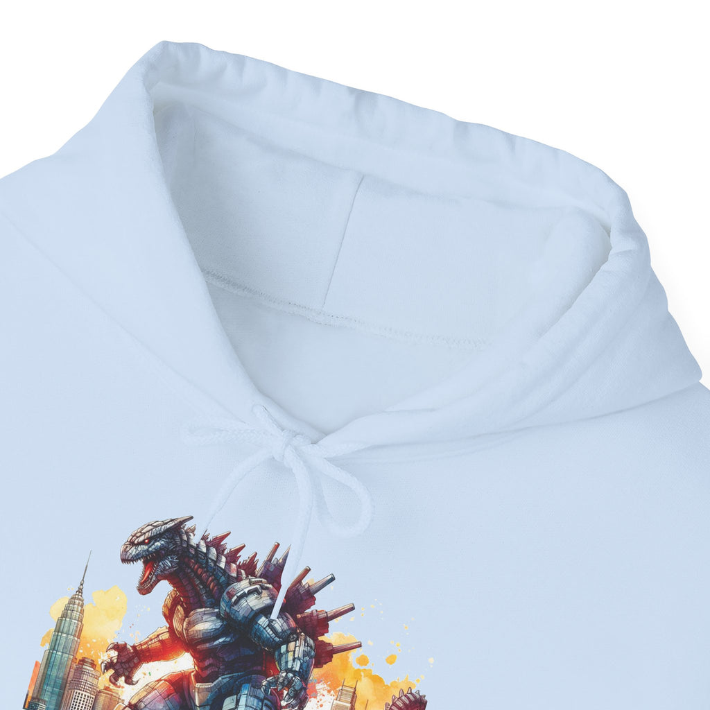 Godzilla Cityscape Hoodie – Retro Monster Graphic Pullover