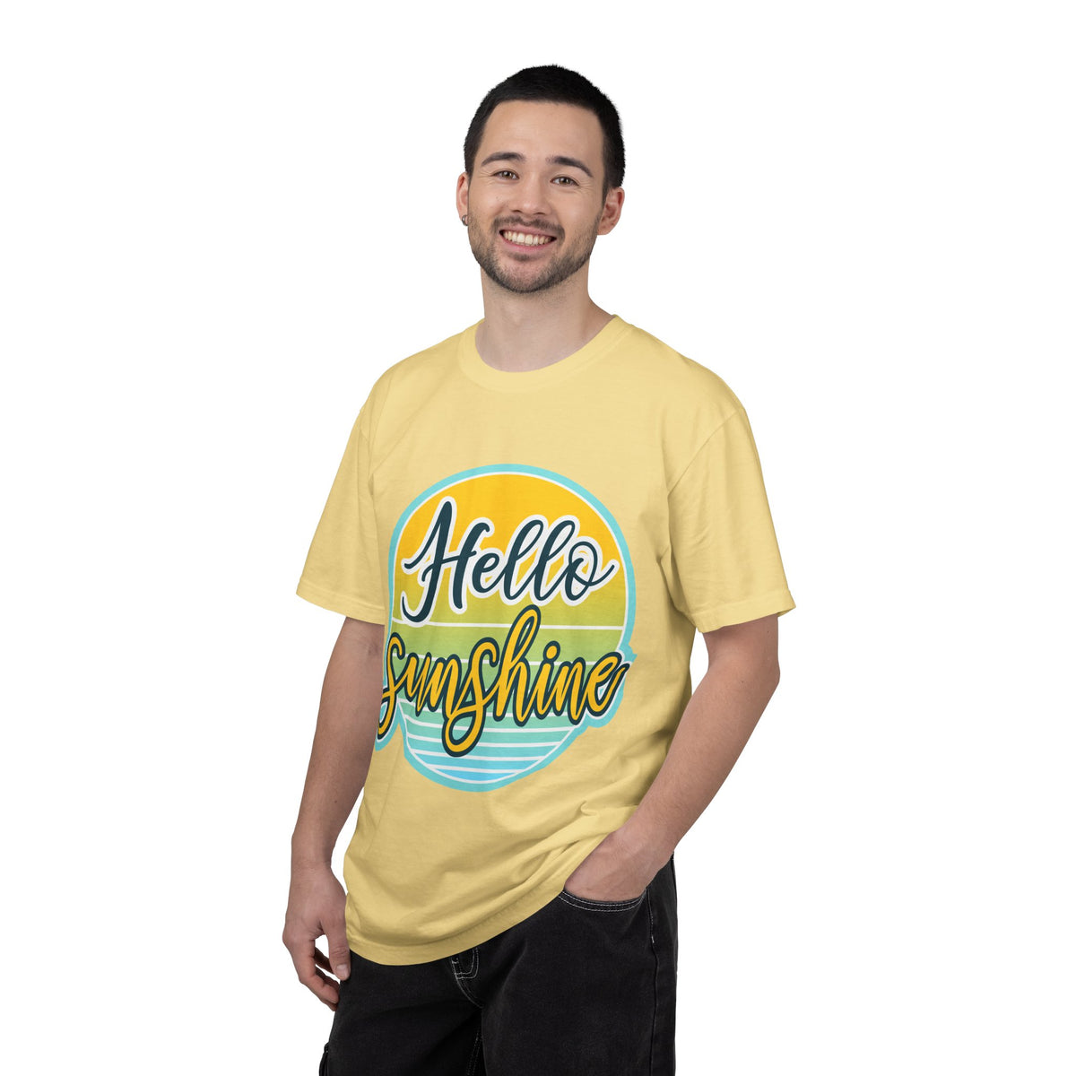 Hello Sunshine T-Shirt — Retro Sun Graphic Tee for Bright, Sunny Vibes