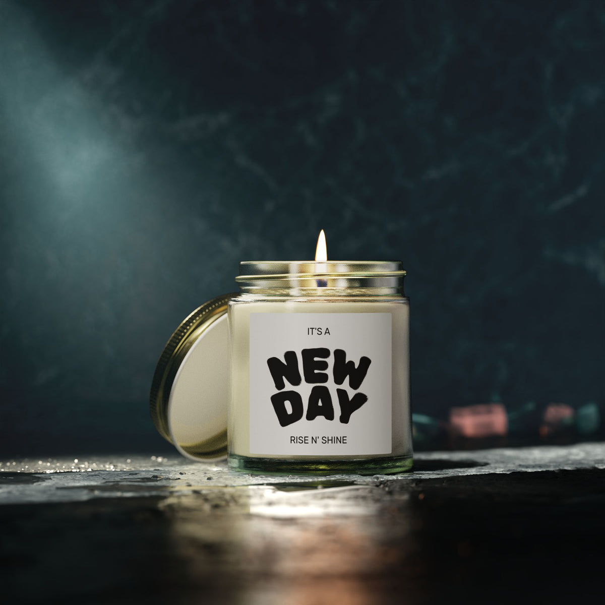 New Day Scented Candle — Coconut Apricot Wax (4oz & 9oz)