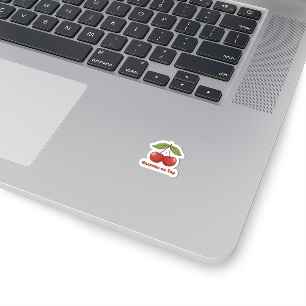 Cherry Pair Sticker | Vintage Kawaii fruit motif, retro cherry design
