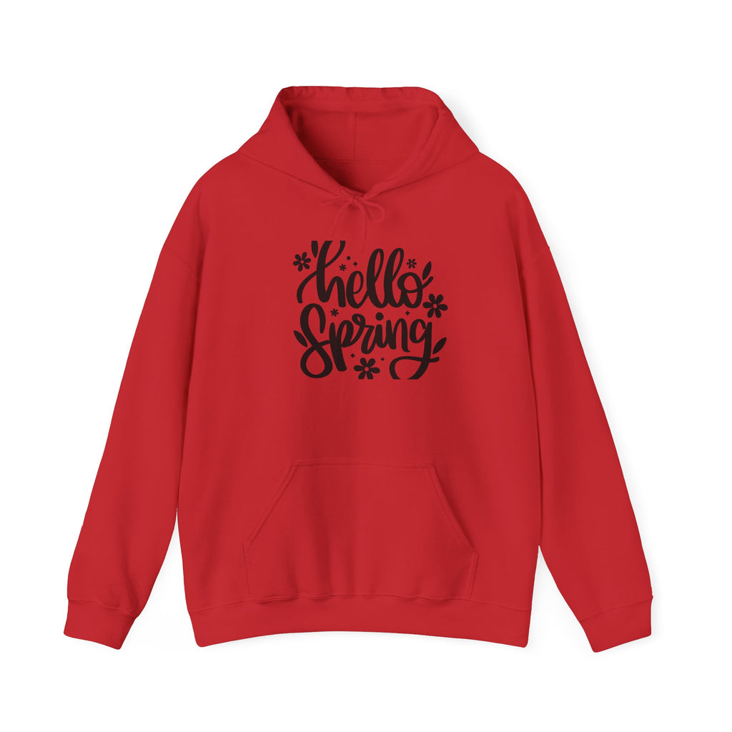 Hello Spring Hoodie - Floral Script Springtime Pullover