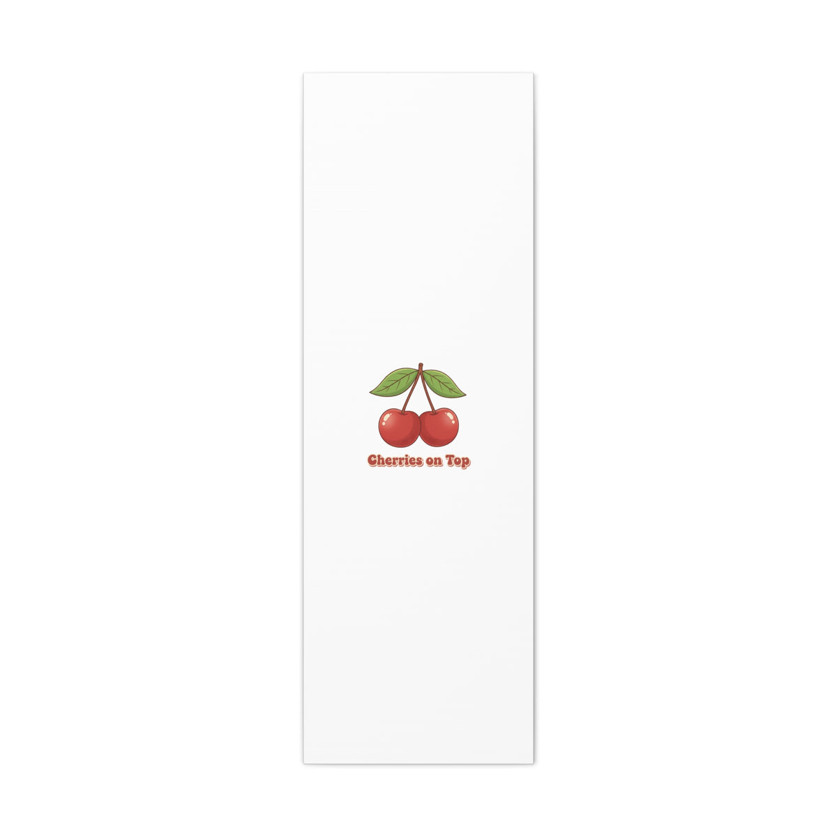 Cherry Illustration Canvas, vintage cherry fruit motif | kawaii retro wall art