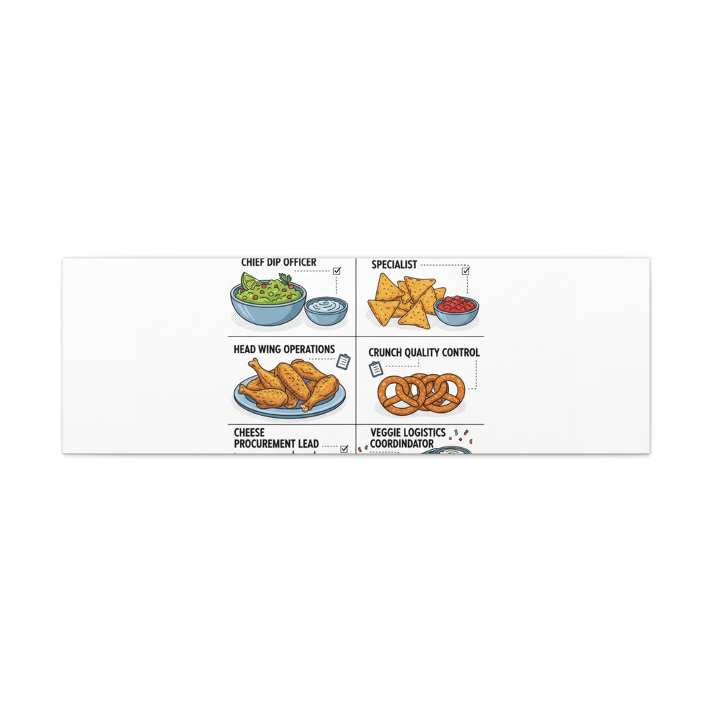 Game Day Snack Logistics Canvas, Dip Strategist Poster | Game Day Blueprint