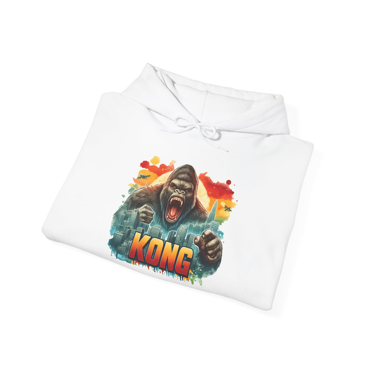 Kong Graphic Hoodie – Retro Sunset Gorilla Design