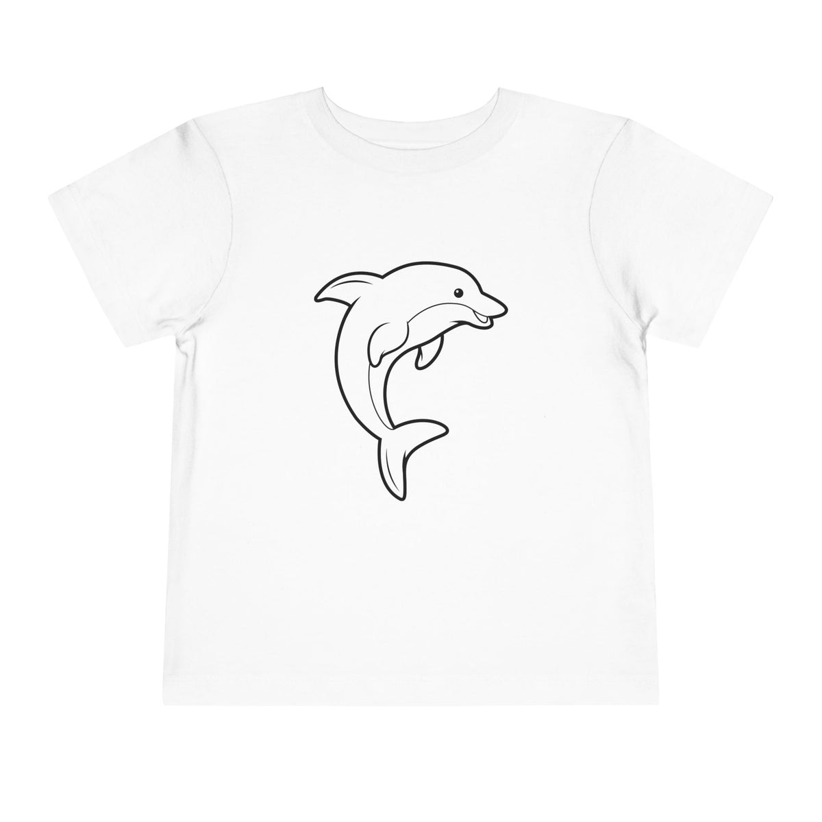 Toddler Tee — Cute Outline Dolphin Graphic Shirt