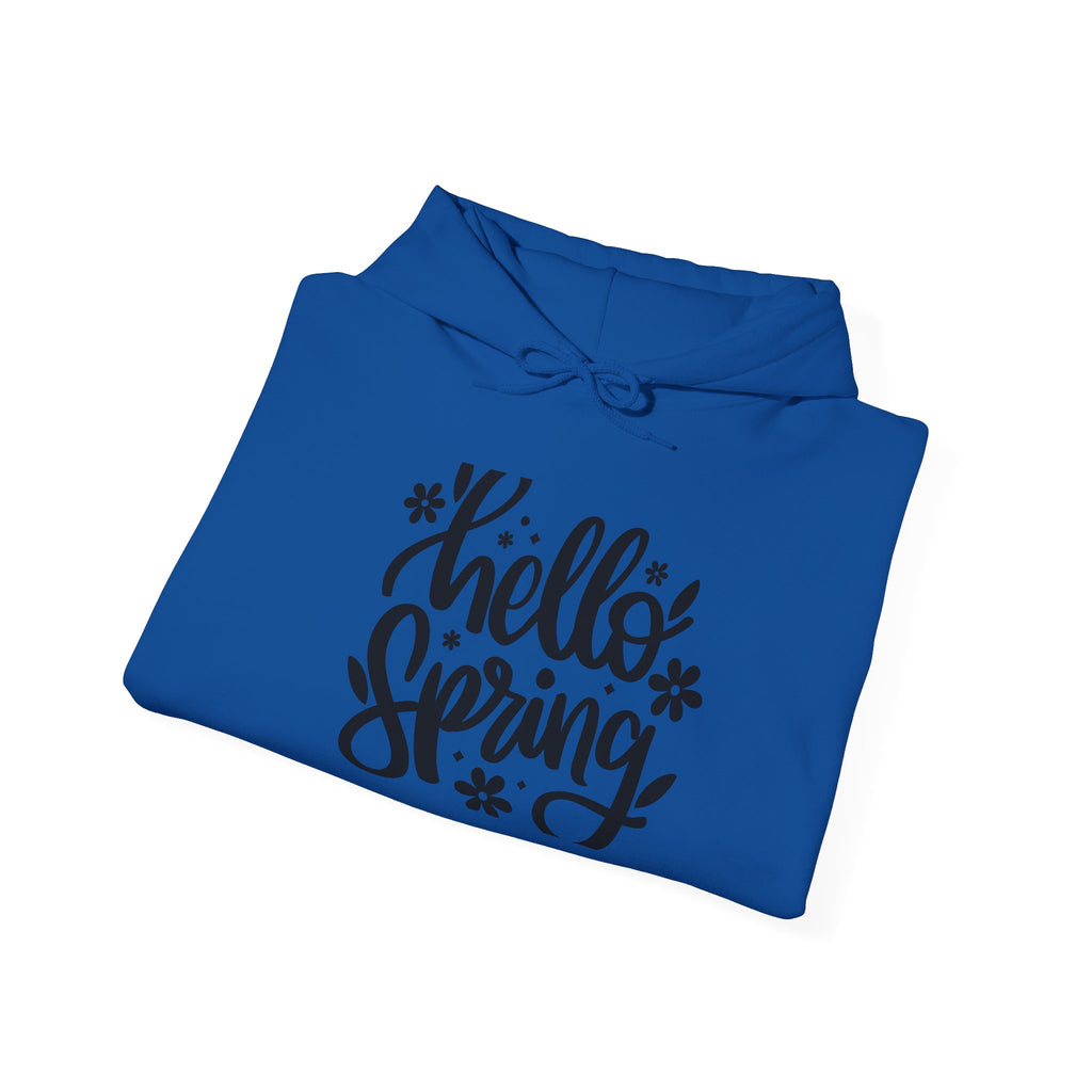 Hello Spring Hoodie - Floral Script Springtime Pullover