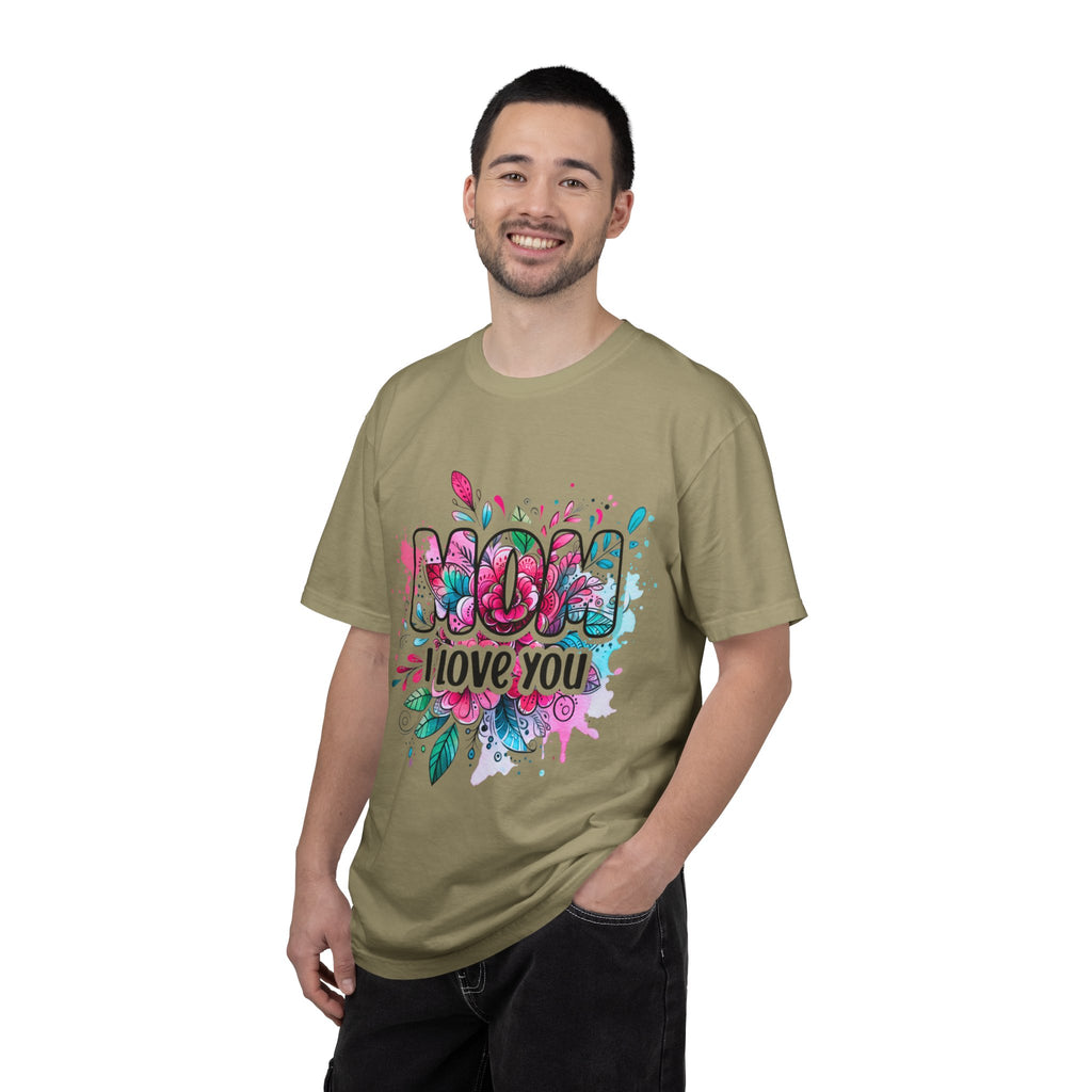 Mom I Love You Floral Watercolor T-Shirt — Mother's Day Gift