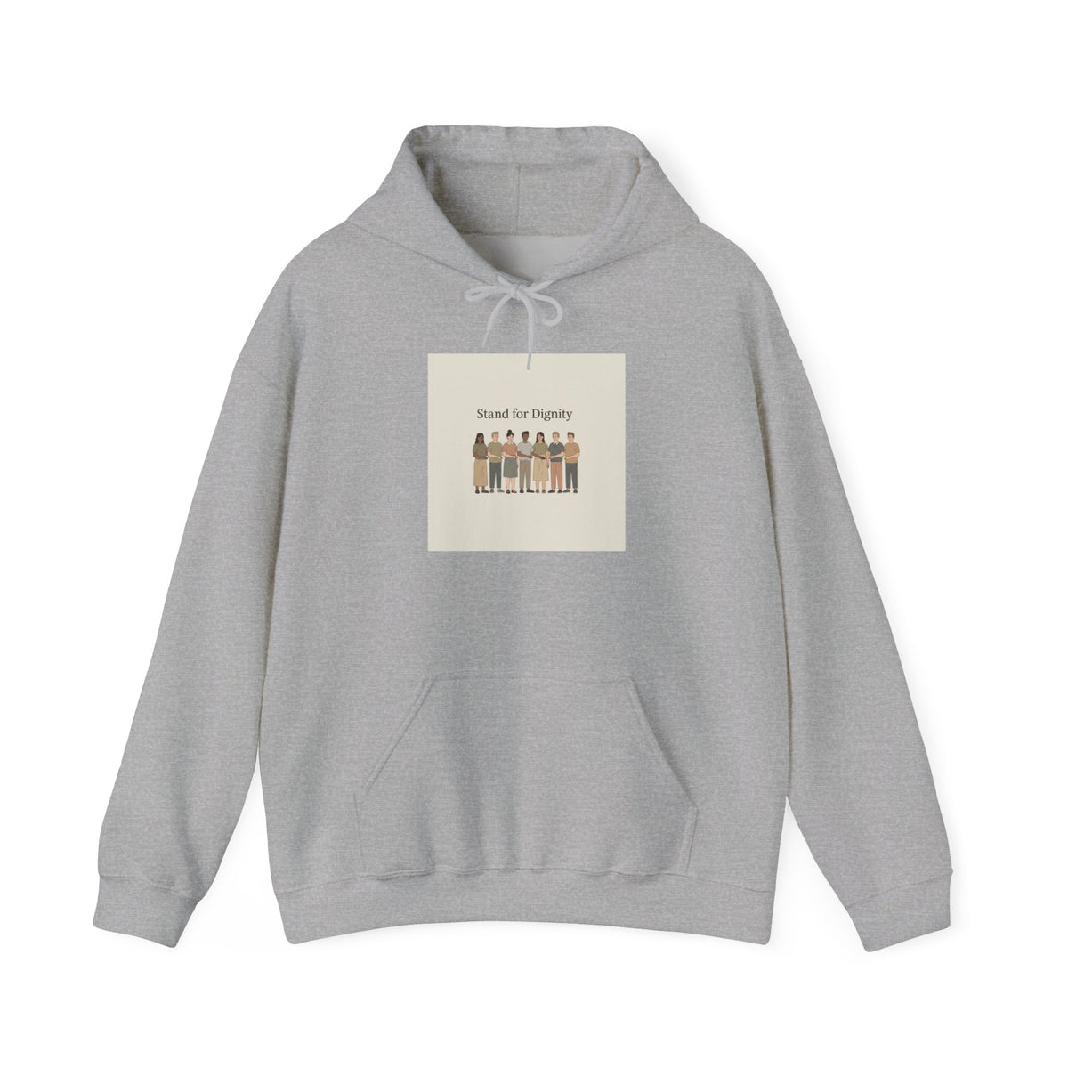 Stand for Dignity Hoodie | human dignity message, unity apparel