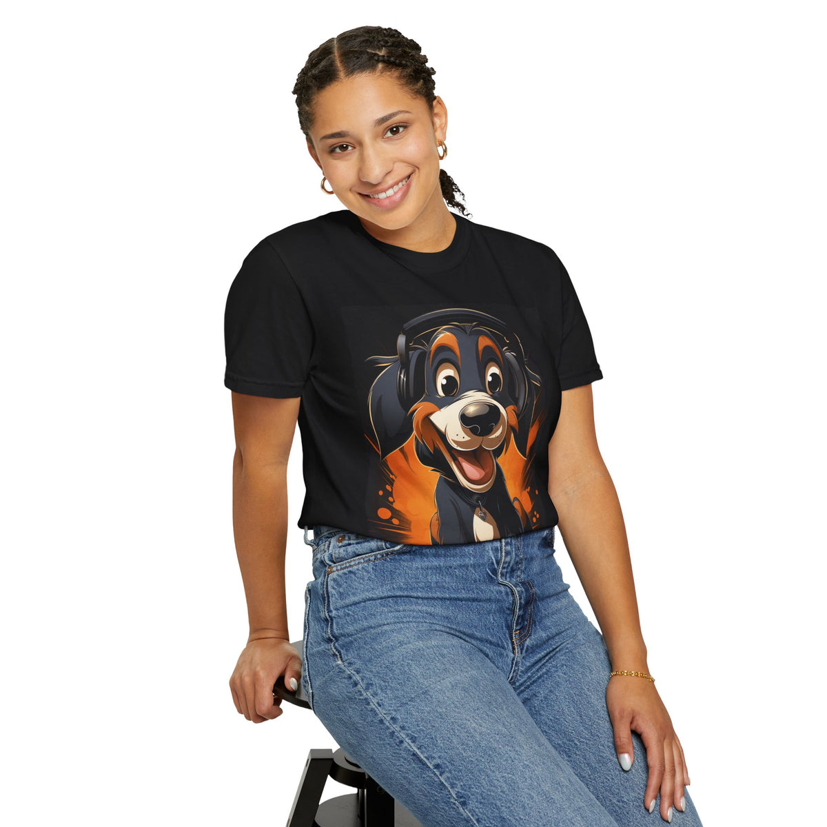 Happy Puppy Graphic T-Shirt — Cute Cartoon Dog Tee for Dog Lovers