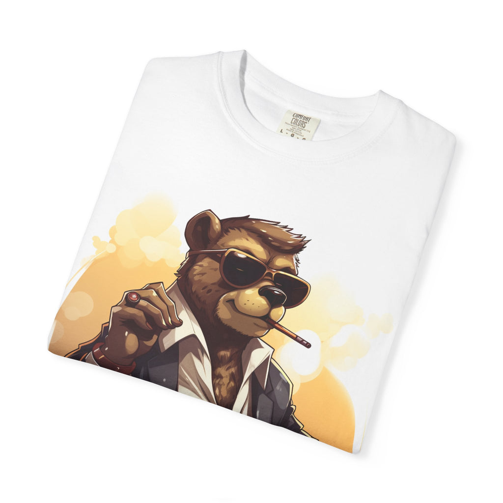 Bear Don Corleone Graphic T-Shirt — Retro Mafia Bear Illustration