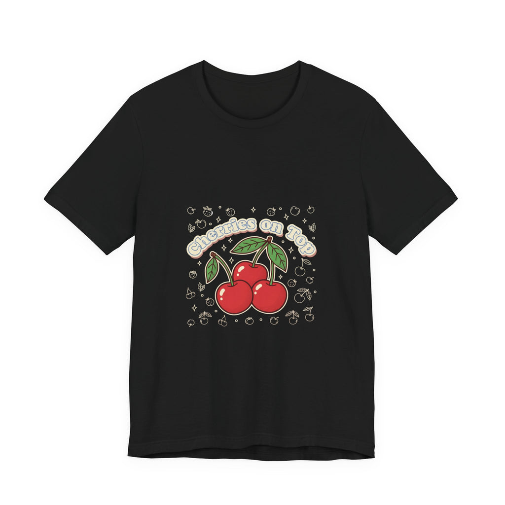 Cherries on Top Tee | Cherry Design Shirt, Retro Kawaii Fruit Graphic