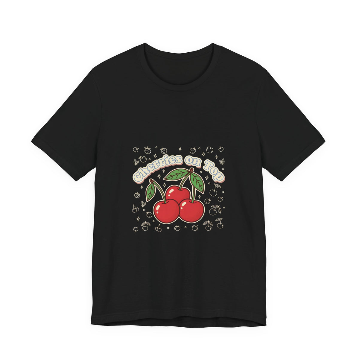 Cherries on Top Tee | Cherry Design Shirt, Retro Kawaii Fruit Graphic