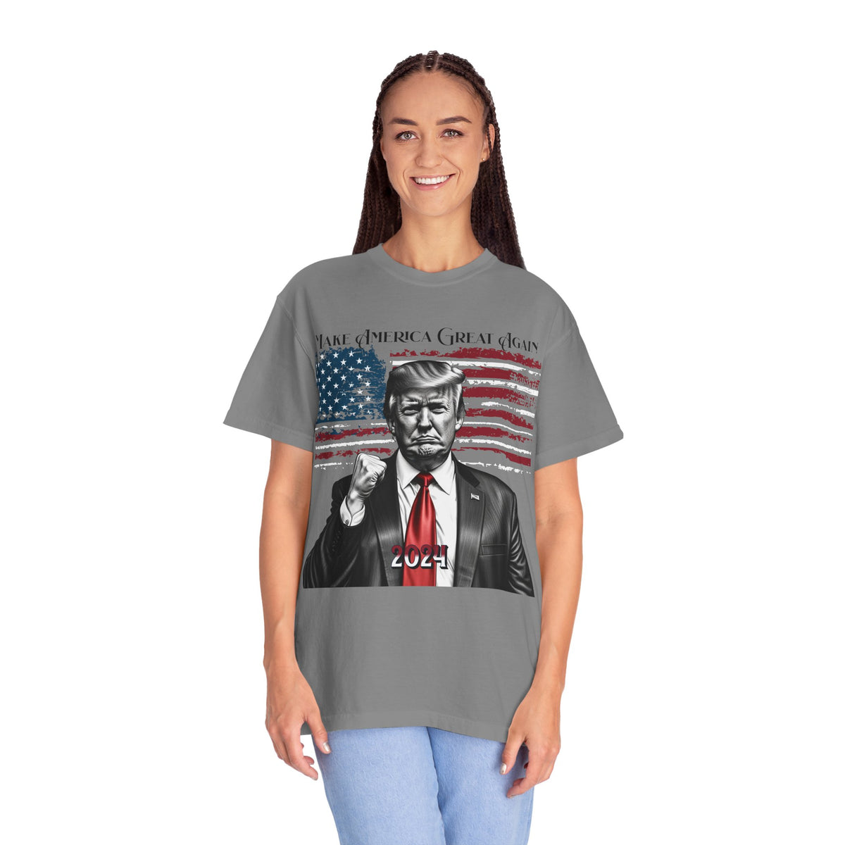 Patriotic 2024 Political Graphic T-Shirt — 'Make America Great Again' Design