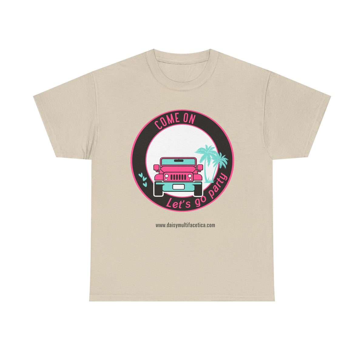 Jeep Beach Party Tee – “Come On Let’s Go Party” Retro Palm Graphic T-Shirt
