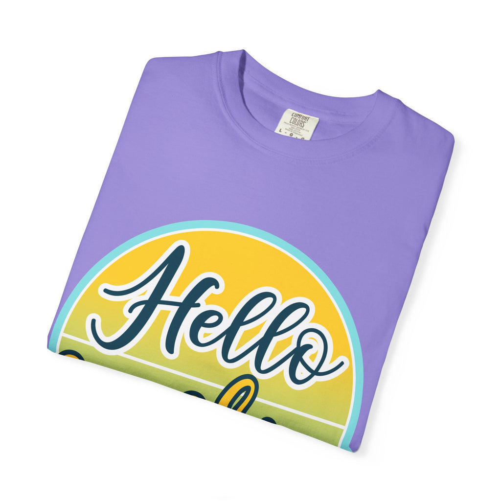 Hello Sunshine T-Shirt — Retro Sun Graphic Tee for Bright, Sunny Vibes
