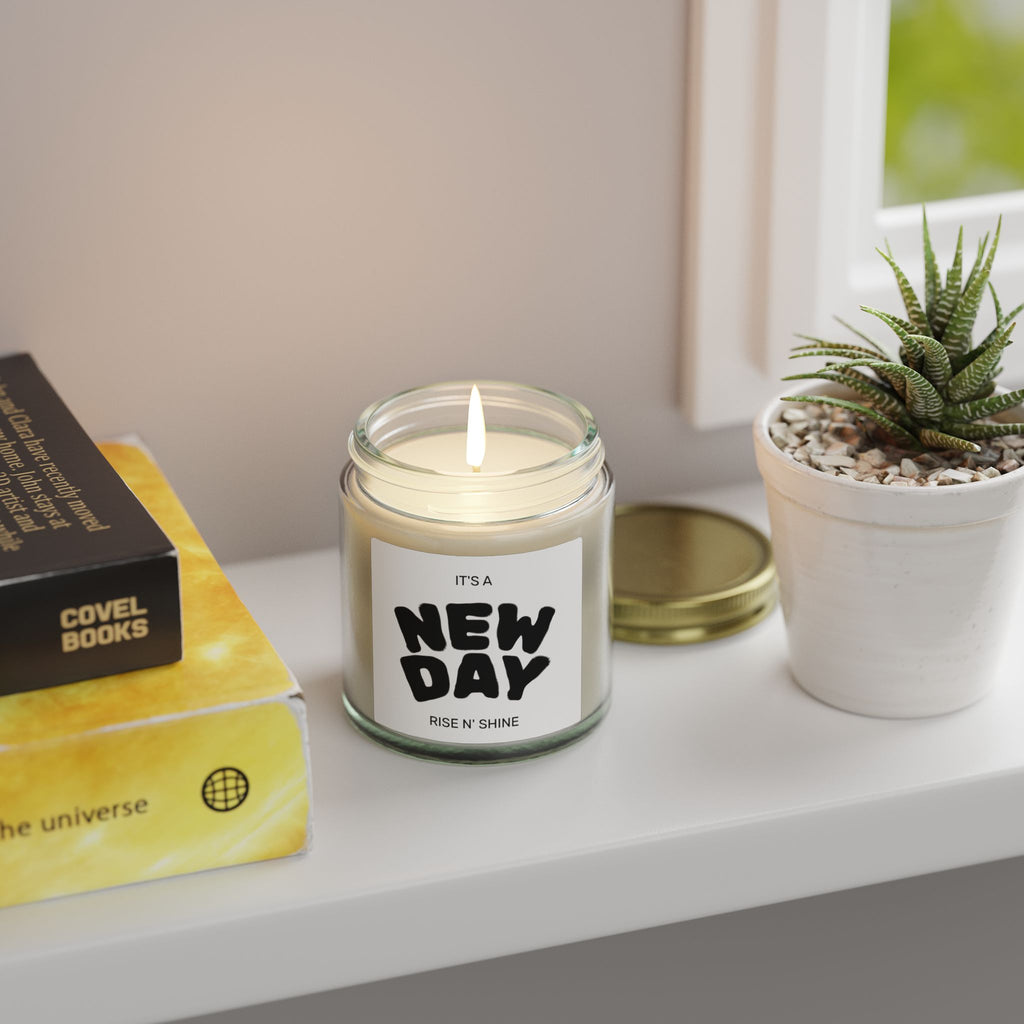 New Day Scented Candle — Coconut Apricot Wax (4oz & 9oz)